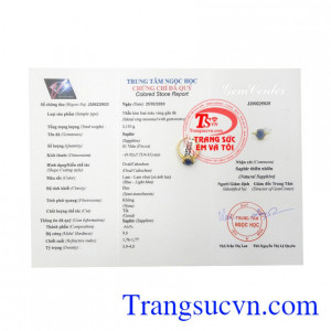 Nhẫn Nữ Vàng Sapphire Quyền Lực