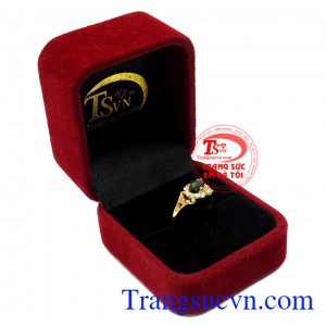 Nhẫn nữ vàng Sapphire trái tim