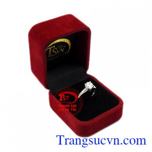 Nhẫn vàng trắng tình yêu nhiệm màu