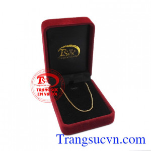Tặng ngay hộp đựng trang sức sang trọng khi mua trang sức vàng tây. Vàng Ý 75 dây chuyền