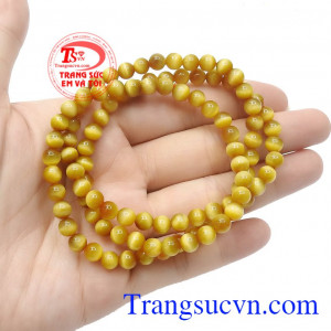 Người có trí nhớ kém, thiếu tập trung mang theo chiếc vòng đá phong thuỷ này sẽ giúp các triệu chứng trên suy giảm đồng thời cải thiện thị lực, giúp mắt sáng và tinh anh hơn,Chuỗi tay mắt hổ mệnh Kim