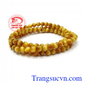 Chuỗi tay mắt hổ mệnh Kim là sản phẩm được chế tác từ 103 viên đá mắt hổ thiên nhiên chất lượng,Chuỗi tay mắt hổ mệnh Kim