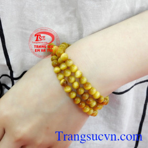 Sản phẩm thích hợp quấn thành 3 vòng làm chuỗi tay tạo sự nổi bật, cá tính cho chủ nhân,Chuỗi tay mắt hổ mệnh Kim