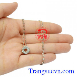 Dây chuyền liền mặt nhỏ xinh vàng 10k.