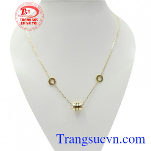 Dây chuyền nữ vàng lộng lẫy vàng 10k nhập khẩu Hàn Quốc bền đẹp, chất lượng, kiểu dáng độc đáo