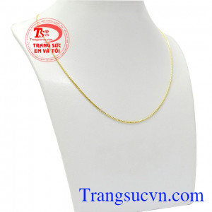 Sản phẩm dây chuyền vàng đeo hợp thời trang, chất lượng dây chuyền vàng đảm bảo chât lượng và uy tín,Dây chuyền nữ vàng nhẹ nhàng