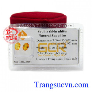 Đôi sapphire phù hợp làm hoa tai đeo sang trọng, thời trang và quý phái