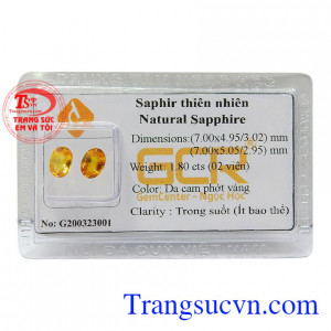 Đôi sapphire ép vỉ may mắn là biểu tượng của tình yêu, sự giàu có, tài lộc và hạnh phúc