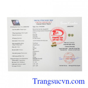 Hoa tai nữ Emerald sang trọng