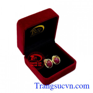 Người ta tin rằng, khi đeo viên đá này sẽ mang nguồn năng lượng tốt giúp xua đuổi tà ma mang lại nhiều may mắn về phong thủy và sức khỏe. Hoa tai Ruby rực rỡ
