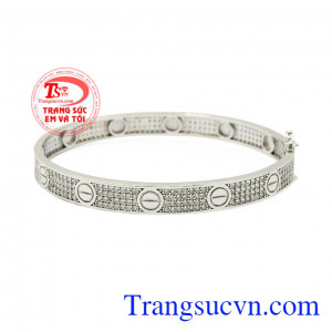Vòng tay nữ vàng trắng đẹp nhập khẩu nguyên chiếc từ Hàn Quốc, bền đẹp chất lượng