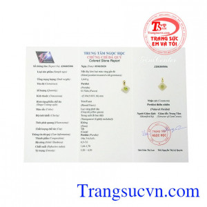 Một sản phẩm hoàn hảo cả về ý nghĩa lẫn hình thức, vậy tại sao bạn không nhanh tay và dành tặng món quà ý nghĩa này tới người bạn đời của mình ngay nhỉ!Mặt dây peridot quyến rũ