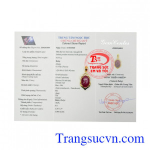 Mặt dây Ruby trang nhã