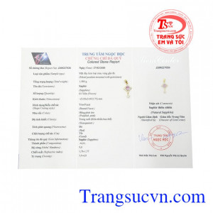 Đá saphir hồng giúp thư giãn, mang lại cảm giác an toàn. Mặt dây saphir cách điệu