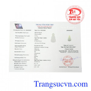 Sản phẩm có giấy kiểm định đá quý.