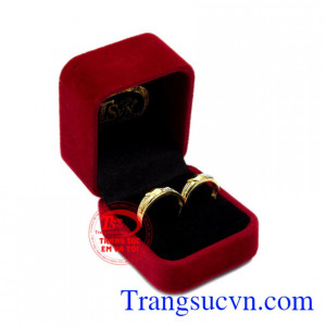 Nhẫn cưới vàng thời trang 10k