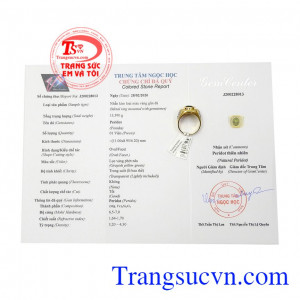 Nhẫn nam peridot tỳ hưu