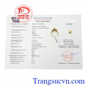 Nhẫn nam sapphire giá rẻ