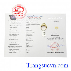 Nhẫn nam sapphire lịch lãm