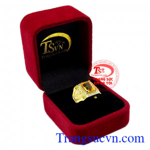 Nhẫn nam thạch anh vàng đẳng cấp