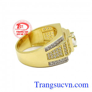Thiết kế độc đáo, tỉ mỉ đến từng chi tiết tạo nên một sản phẩm hoàn hảo,Nhẫn nam vàng nhập khẩu cao cấp