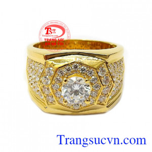 Nhẫn nam vàng tây thịnh vượng rất được ưa chuộng, phù hợp nhiều phong cách thời trang hiện đại và nhiều kiểu dáng trang phục khác nhau