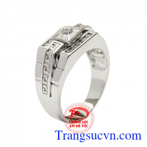 Nhẫn nam vàng trắng doanh nhân là sản phẩm được nhập khẩu hoàn toàn từ Hàn Quốc,Nhẫn nam vàng trắng doanh nhân