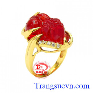 Nhẫn nữ tỳ hưu an khang là sản phẩm mang lại may mắn của công ty trang sức Em và Tôi.