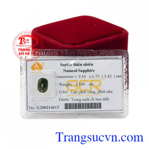 Sapphire cho mệnh mộc có giấy kiểm định uy tín, trang sức Em và Tôi nhận đặt thiết kế theo yêu cầu của khách hàng.