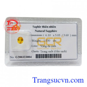 Sapphire vàng ép vỉ bền lâu với ý nghĩa mang lại tình yêu gắn kết trọn đời