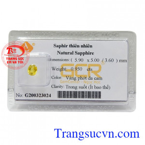 Sapphire vàng ép vỉ đại cát là lá bùa may mắn mang đến tài lộc, thịnh vượng và bình an