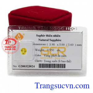 Ngoài ra, Sapphire vàng còn giúp người đeo có cảm giác êm đềm, tập trung tâm trí, giảm mệt mỏi, căng thẳng, giúp tinh thần thoải mái và loại bỏ được những suy nghĩ tiêu cực