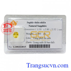 Sapphire vàng ép vỉ hy vọng chứa nguồn năng lượng dồi dào, là viên đá của niềm tin, hy vọng và hạnh phúc