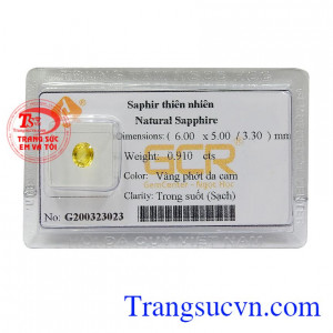Sapphire vàng phúc lộc tài là biểu tượng của sự toàn vẹn, tri thức và tài lộc