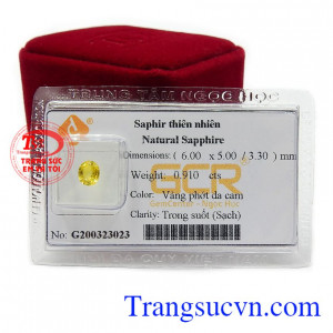 Vì vậy, Sapphire vàng phúc lộc tài thường được sử dụng làm trang sức đeo bên mình, là viên đá hộ mệnh cho người đeo
