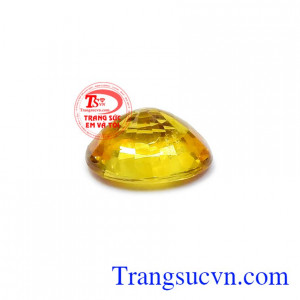Viên sapphire vàng thịnh vượng phù hợp làm mặt nhẫn, mặt dây chuyền đeo đẹp, thời trang và phong thủy.