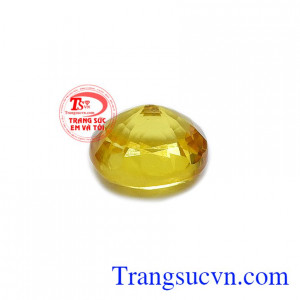 Viên sapphire vàng thông thái chất lượng cao, có giấy kiểm định đá quý đảm bảo