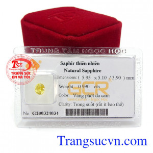 Sapphire vàng thiên nhiên là viên đá có màu sắc độc đáo trong gia đình đá sapphire