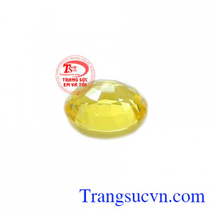 Sapphire vàng thiên nhiên ánh dương màu sắc đẹp, chất lượng cao, có giấy kiểm định đá quý đảm bảo.