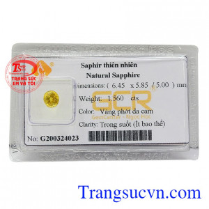 Sapphire vàng thiên nhiên đại cát chất lượng cao là viên đá của thịnh vượng, bình an và may mắn