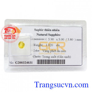 Sapphire vàng thiên nhiên phát tài là viên đá của tài lộc, thịnh vượng và bình an
