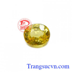 Sapphire vàng thiên nhiên phú quý có tác dụng tốt cho xương cốt, hệ tiêu hóa và phòng tránh các bệnh về đường hô hấp