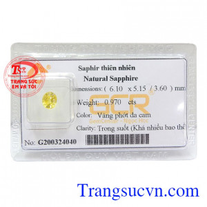 Sapphire vàng thiên nhiên phúc lộc chứa đựng vẻ đẹp của ánh mặt trời và là viên đá của tài lộc, may mắn, sự thịnh vượng và bình an, giúp con người loại bỏ được những suy nghĩ tiêu cực và đạt được những thành công trong cuộc sống