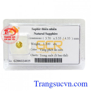 Sapphire vàng thiên nhiên thành công mang vẻ đẹp của ánh mặt trời, là viên đá của tình yêu, hạnh phúc, may mắn và tài lộc cho người đeo