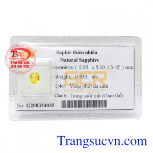 Sapphire vàng thiên nhiên thịnh vượng là một trong những loại đá quý hiếm và được ưa chuộng trong đời sống