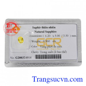 Viên sapphire vàng quyền uy là viên đá tượng trưng cho sự giàu sang, quyền lực và may mắn trong cuộc sống