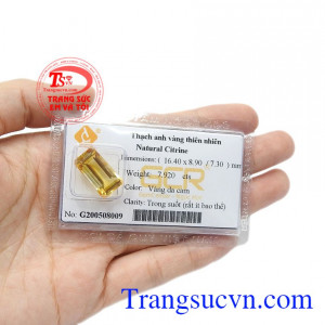 Thạch anh vàng là một trong những loại đá quý được rât nhiều khách hàng yêu thích và lựa chọn. Đá ép vỉ thạch anh vàng chữ nhật