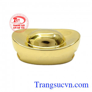Đĩnh vàng tài lộc sản phẩm được chế tác tinh tế, tỉ mỉ từ vàng 10k chất lượng,Đĩnh vàng tài lộc