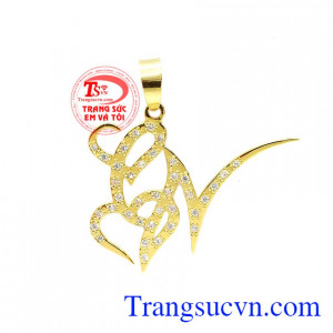 Mặt dây chữ CN đẹp