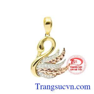 Mặt dây chuyền vàng xinh xắn 10k nhập khẩu Korea thiết kế công nghệ cao cấp, đường nét đẹp, tinh xảo